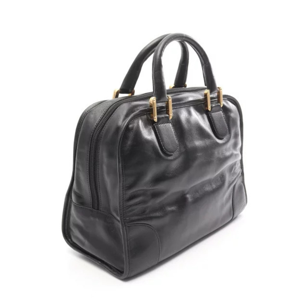 Loewe Leather Black Amazona Handbag Black